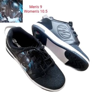 Heelys Voyager Avengers Black Panther Shoes / Men 9 Womens 10.5 Black Silver